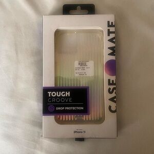 case-mate tough groove iphone 11 case - clear holographic